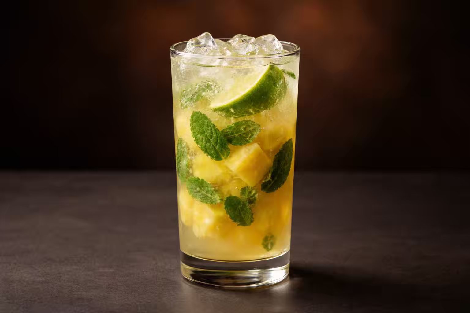 Pineapple and Mint Caipirinha