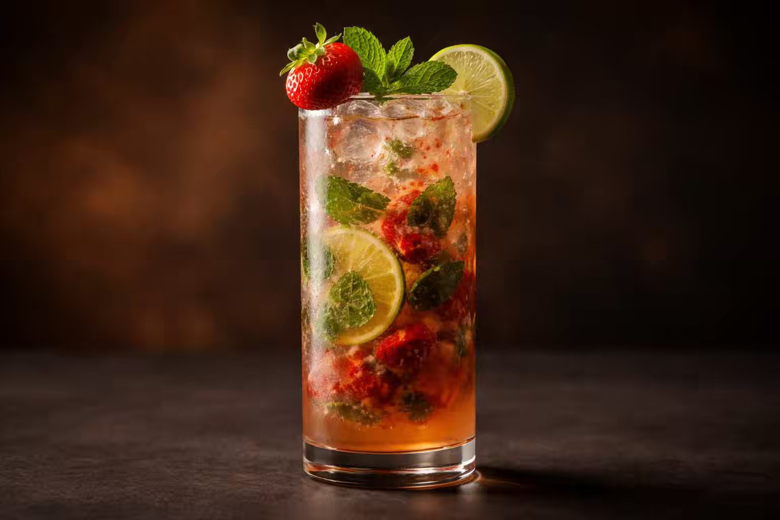 Strawberry and Balsamic Mojito