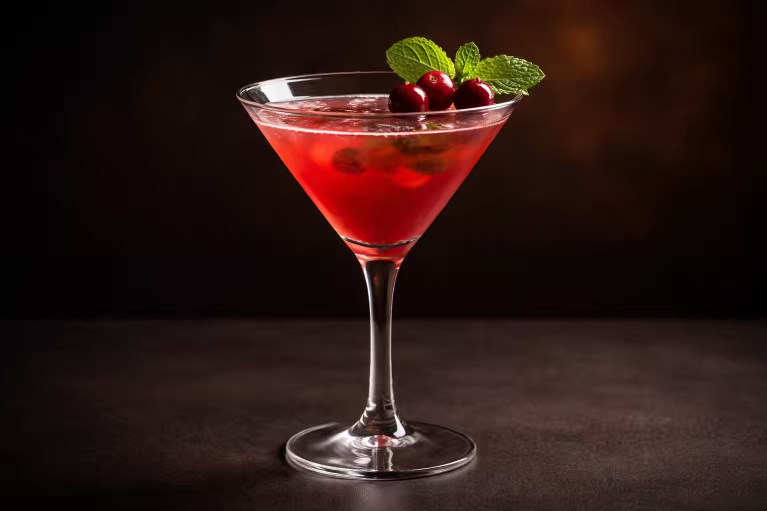 Cranberry and Mint Cocktail